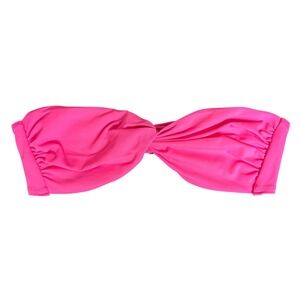Victoria's Secret Hot Pink Twist Front Bandeau Bikini Top Medium
